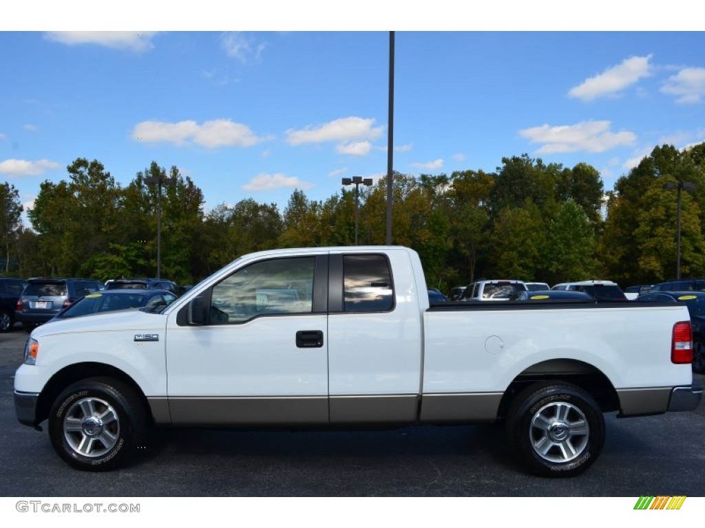 2006 F150 XLT SuperCab - Oxford White / Tan photo #5