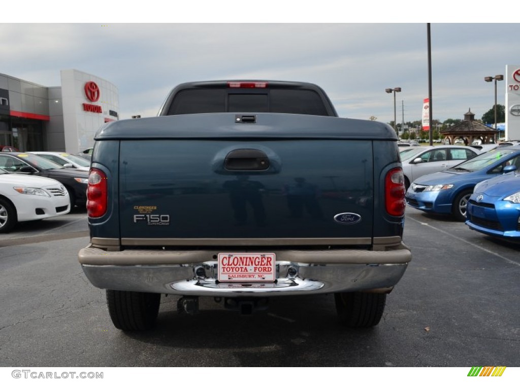 2002 F150 King Ranch SuperCrew 4x4 - Charcoal Blue Metallic / Castano Brown Leather photo #4