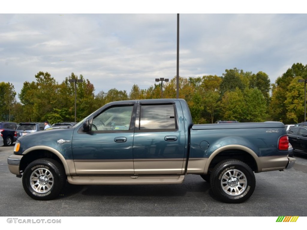 2002 F150 King Ranch SuperCrew 4x4 - Charcoal Blue Metallic / Castano Brown Leather photo #5