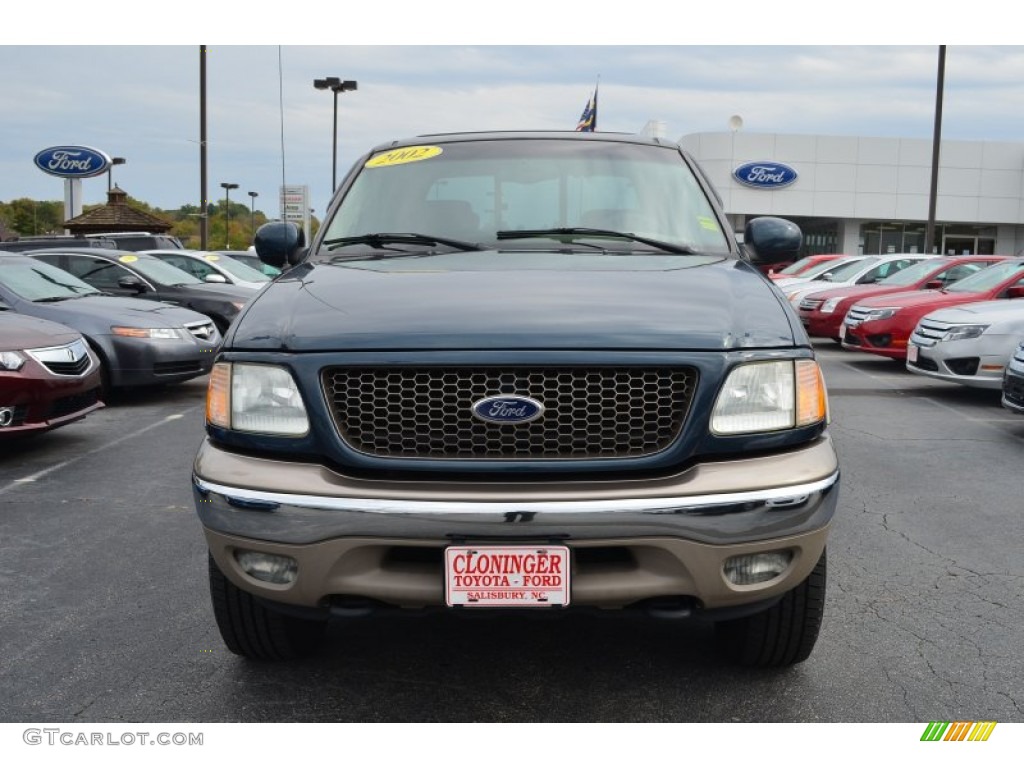 2002 F150 King Ranch SuperCrew 4x4 - Charcoal Blue Metallic / Castano Brown Leather photo #7