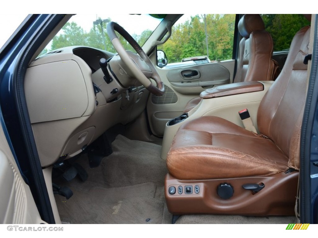 2002 F150 King Ranch SuperCrew 4x4 - Charcoal Blue Metallic / Castano Brown Leather photo #9