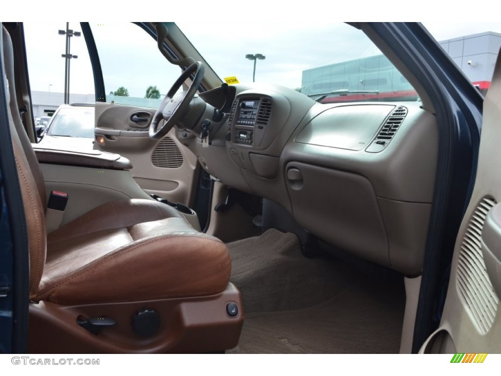 2002 F150 King Ranch SuperCrew 4x4 - Charcoal Blue Metallic / Castano Brown Leather photo #13