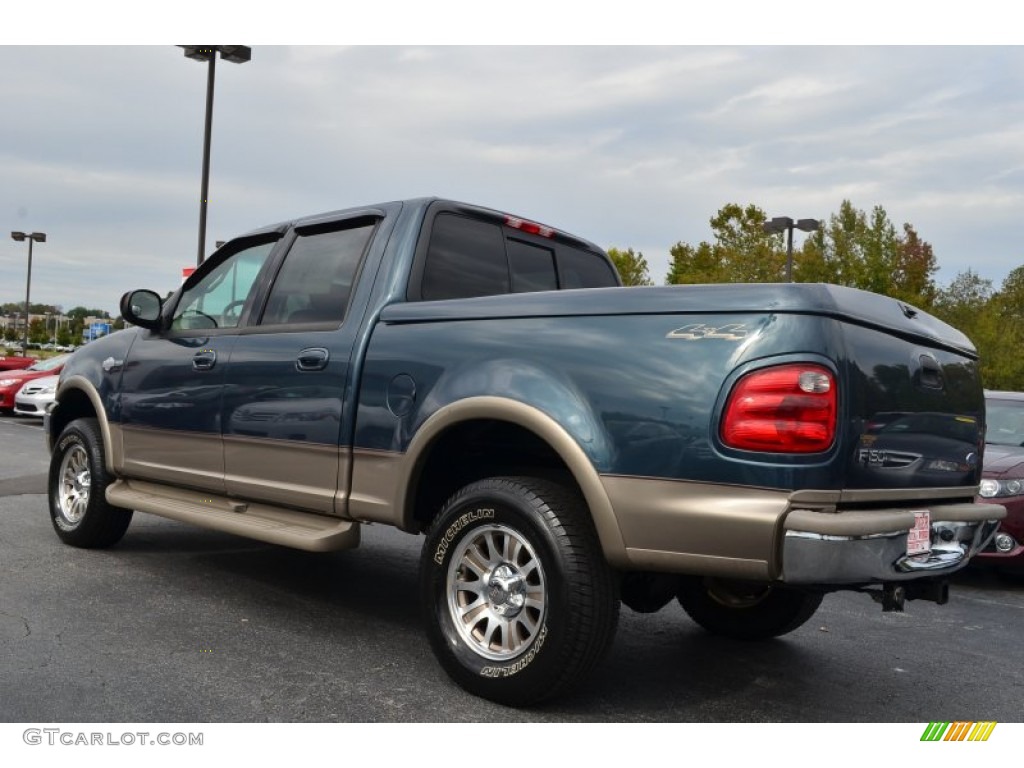 2002 F150 King Ranch SuperCrew 4x4 - Charcoal Blue Metallic / Castano Brown Leather photo #27