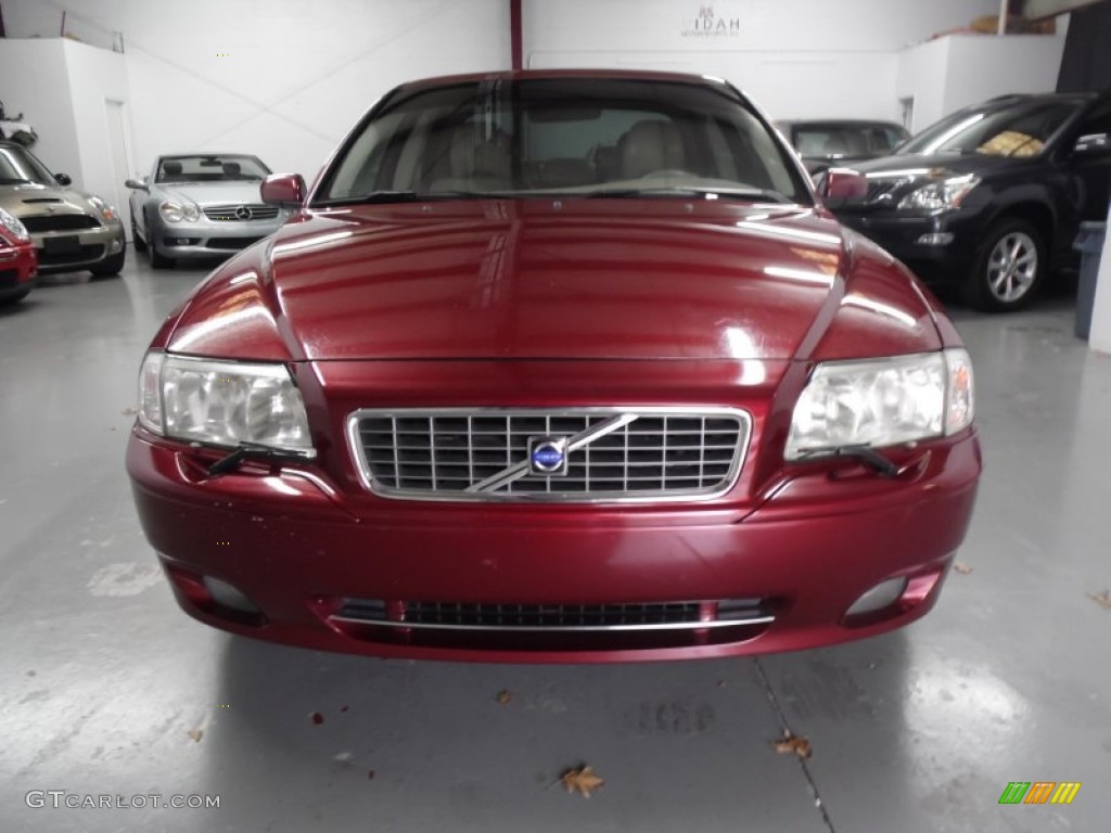 2004 S80 T6 - Ruby Red Metallic / Light Sand photo #11