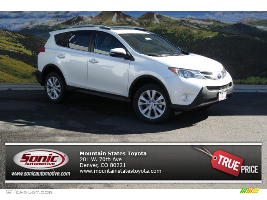 2013 RAV4 Limited AWD - Blizzard White Pearl / Ash photo #1