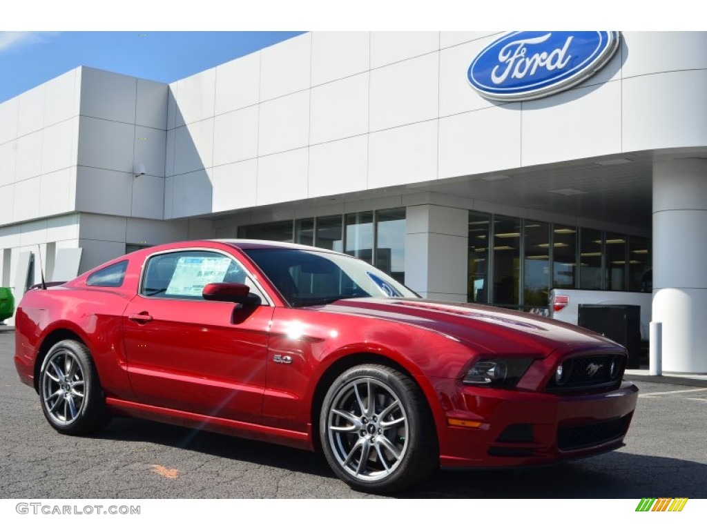 2014 Mustang GT Premium Coupe - Ruby Red / Charcoal Black photo #1