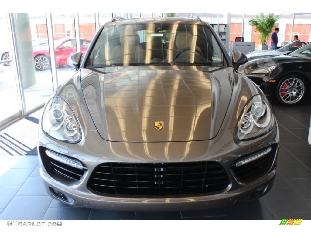 2014 Cayenne Turbo S - Umber Metallic / Espresso/Cognac Natural Leather photo #2