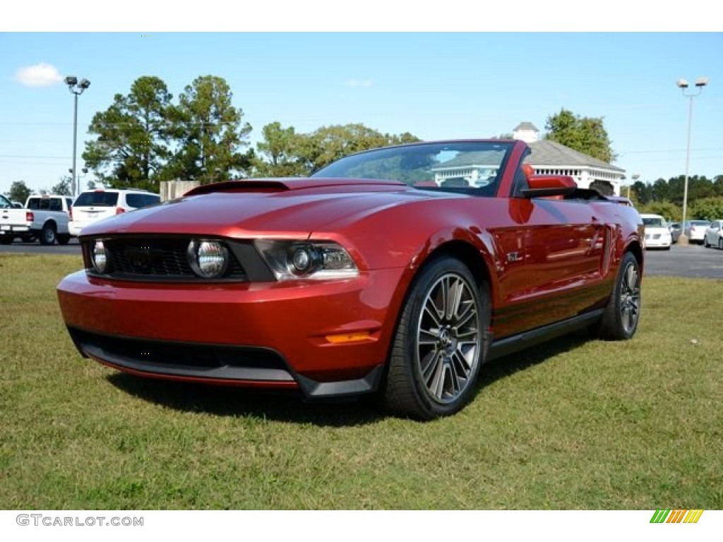 2010 Mustang GT Premium Convertible - Red Candy Metallic / Brick Red photo #1