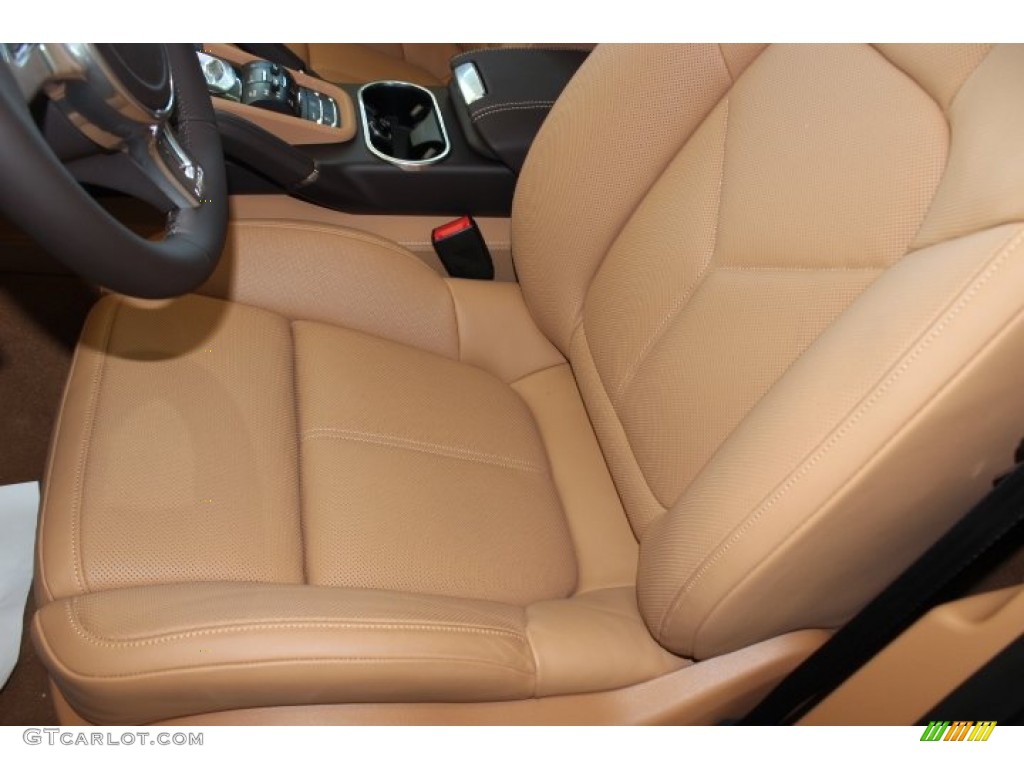 Espresso/Cognac Natural Leather Interior 2014 Porsche Cayenne Turbo S Photo #87113691