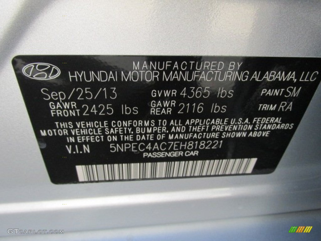 SM 2014 Hyundai Sonata SE Parts