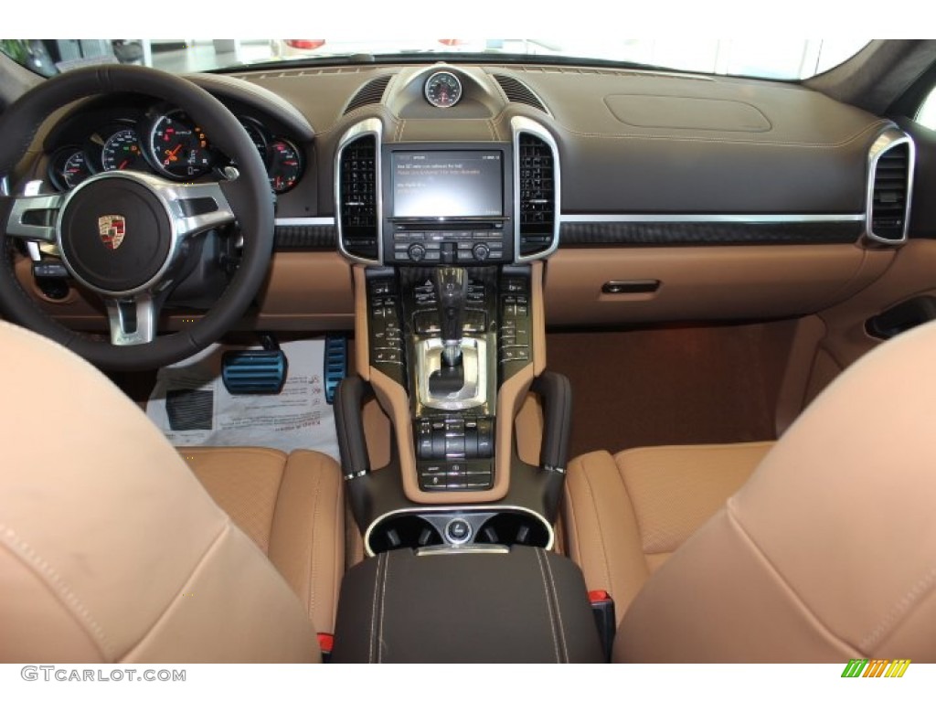 2014 Porsche Cayenne Turbo S Espresso/Cognac Natural Leather Dashboard Photo #87114081