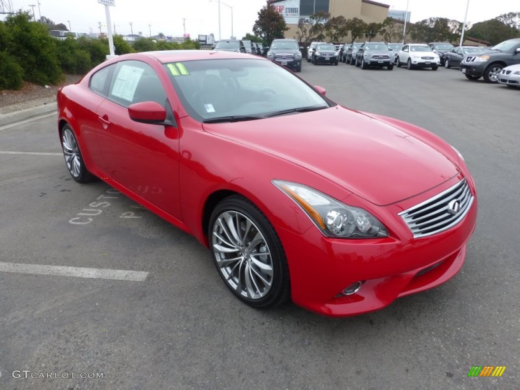 2011 G 37 Journey Coupe - Vibrant Red / Graphite photo #1