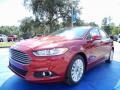 2014 Ruby Red Ford Fusion Hybrid SE  photo #1