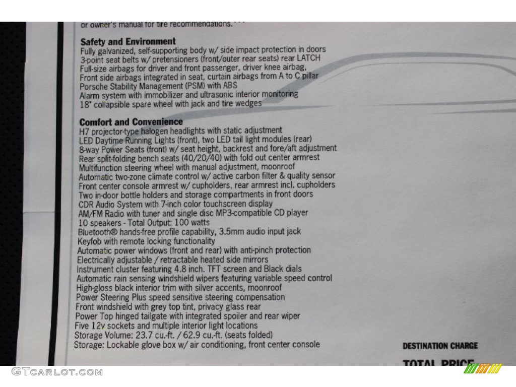 2014 Porsche Cayenne S Window Sticker Photo #87115218