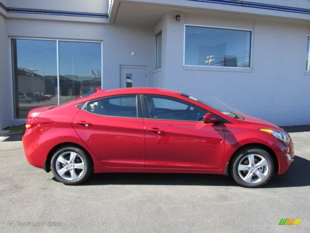 2013 Elantra GLS - Red / Beige photo #2