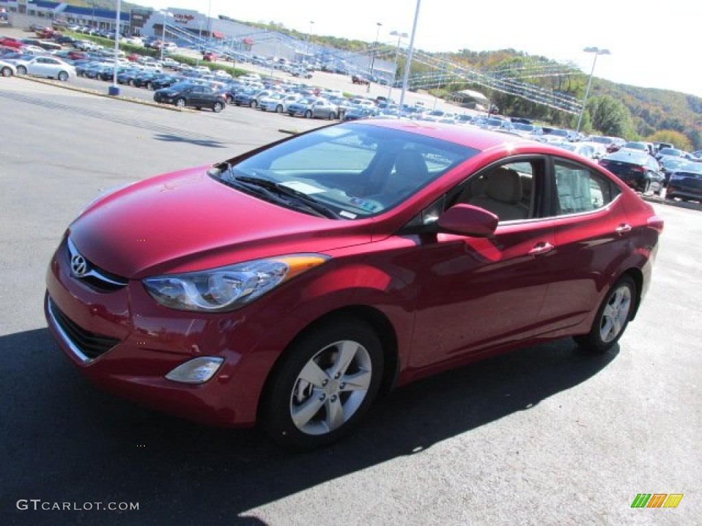2013 Elantra GLS - Red / Beige photo #4