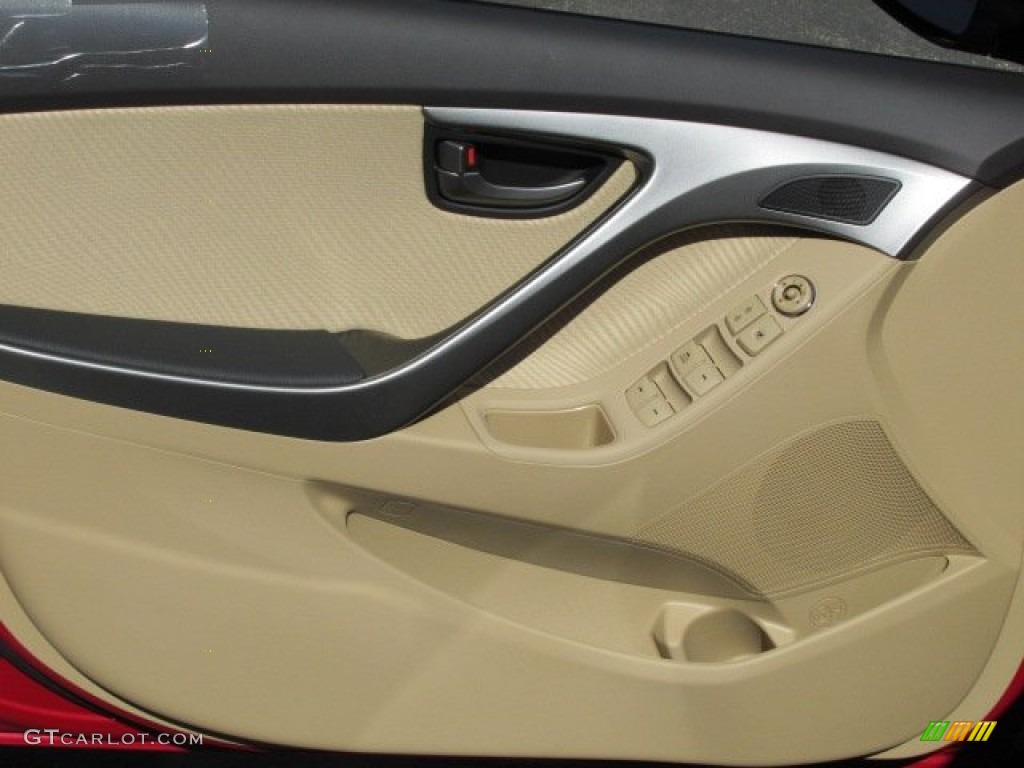 2013 Elantra GLS - Red / Beige photo #7
