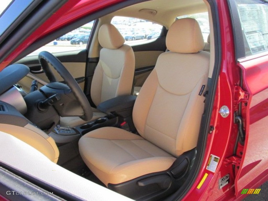 2013 Elantra GLS - Red / Beige photo #8