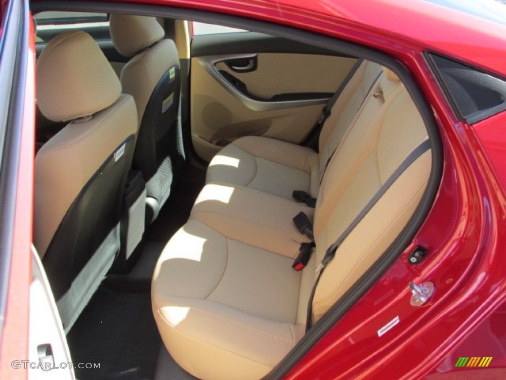 2013 Elantra GLS - Red / Beige photo #14