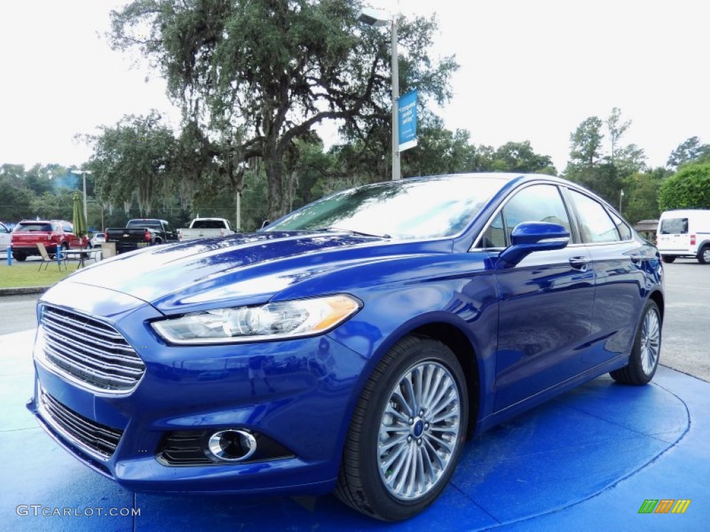 Deep Impact Blue 2014 Ford Fusion Titanium Exterior Photo #87116976