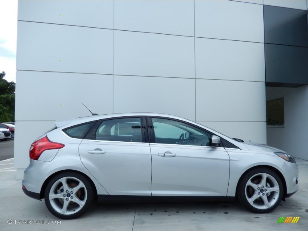 Ingot Silver 2014 Ford Focus Titanium Hatchback Exterior Photo #87118557