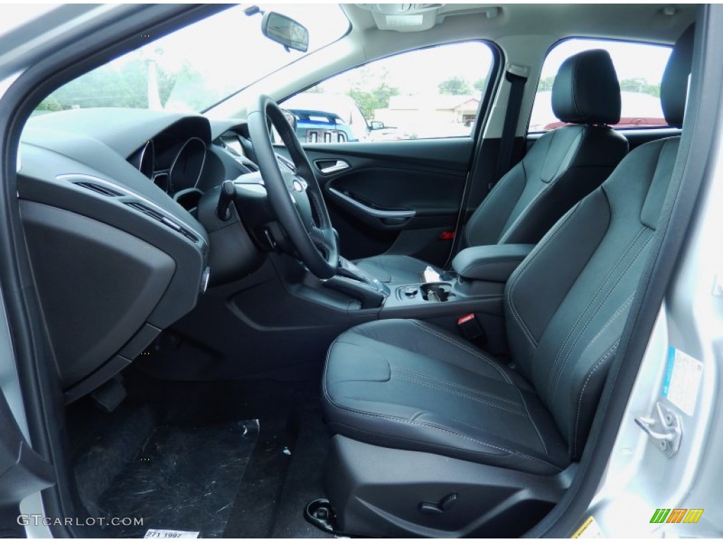 Charcoal Black Interior 2014 Ford Focus Titanium Hatchback Photo #87118629