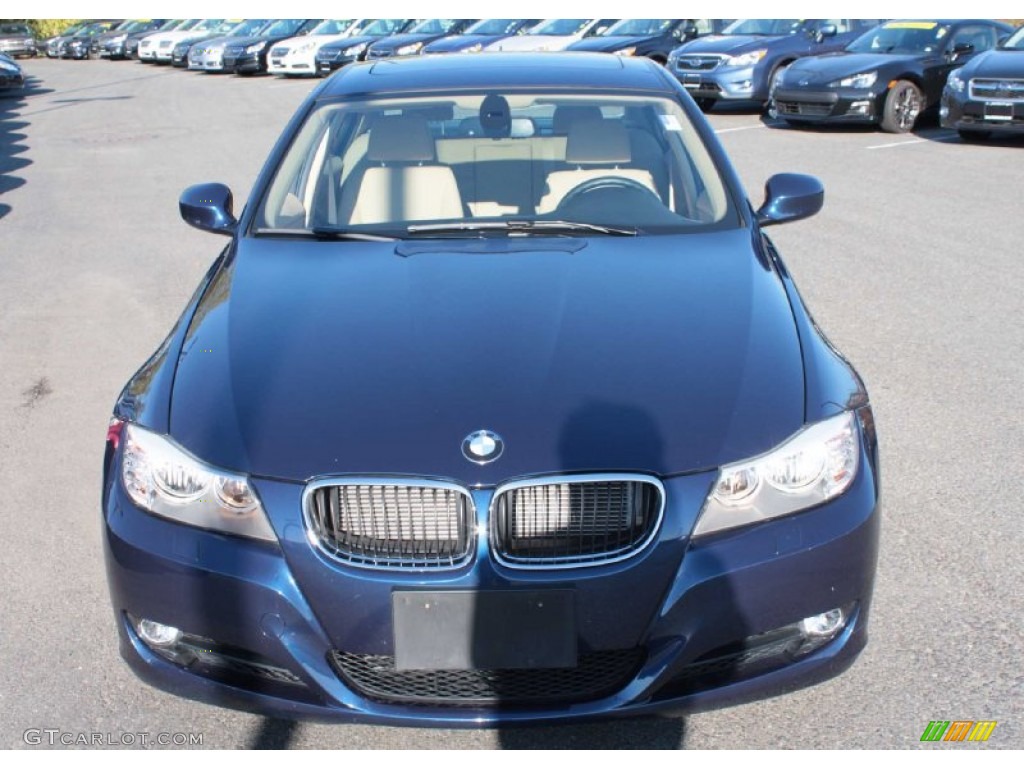 2011 3 Series 328i xDrive Sedan - Deep Sea Blue Metallic / Beige photo #2