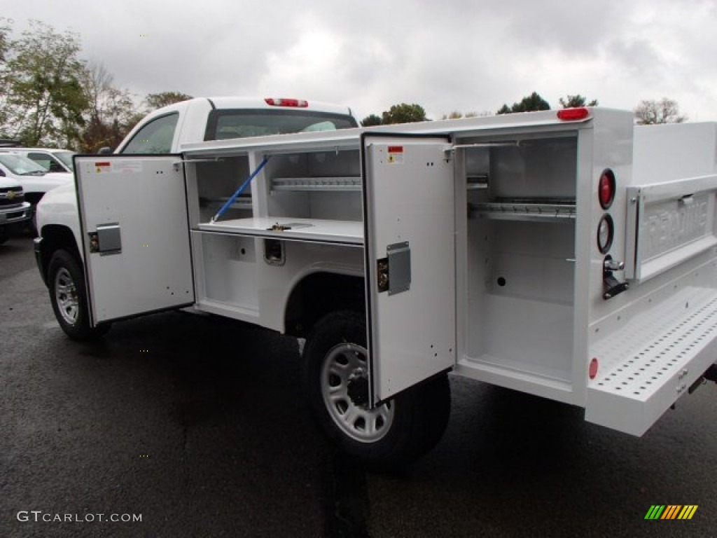 2014 Silverado 3500HD WT Regular Cab Utility Truck - Summit White / Dark Titanium photo #9