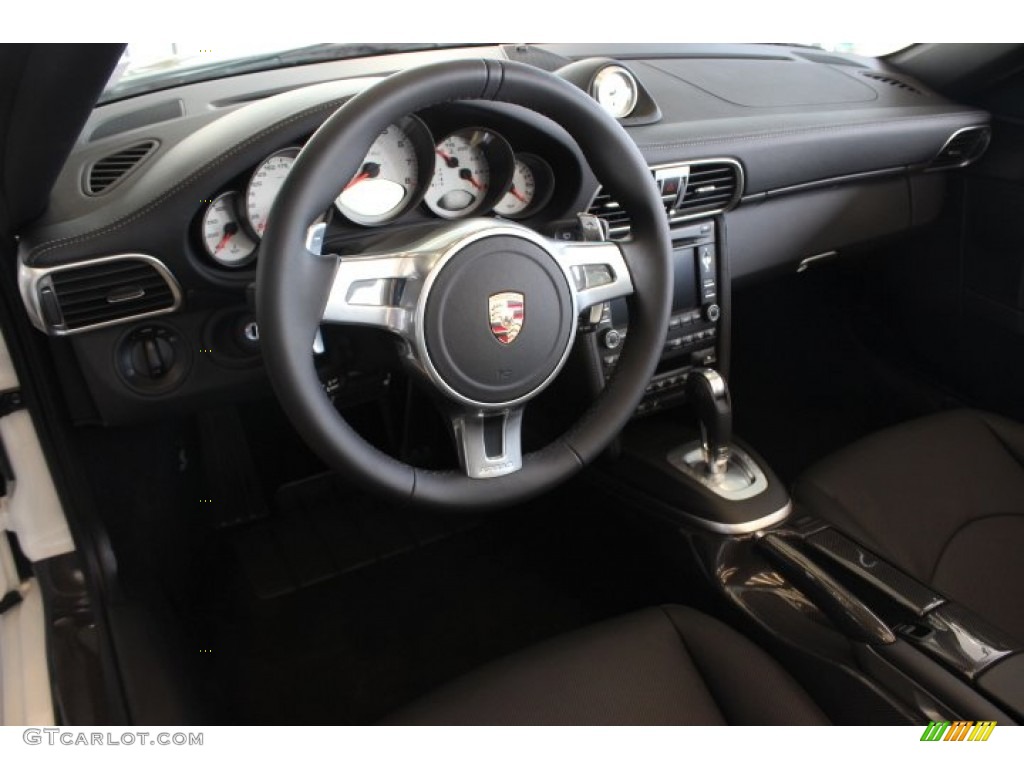 2013 Porsche 911 Turbo Cabriolet Black Dashboard Photo #87121195