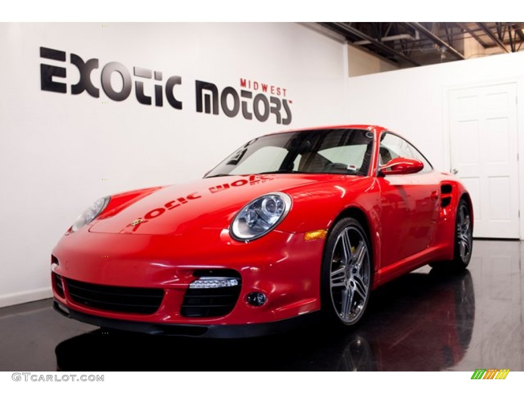 2008 911 Turbo Coupe - Guards Red / Black/Sand Beige photo #4