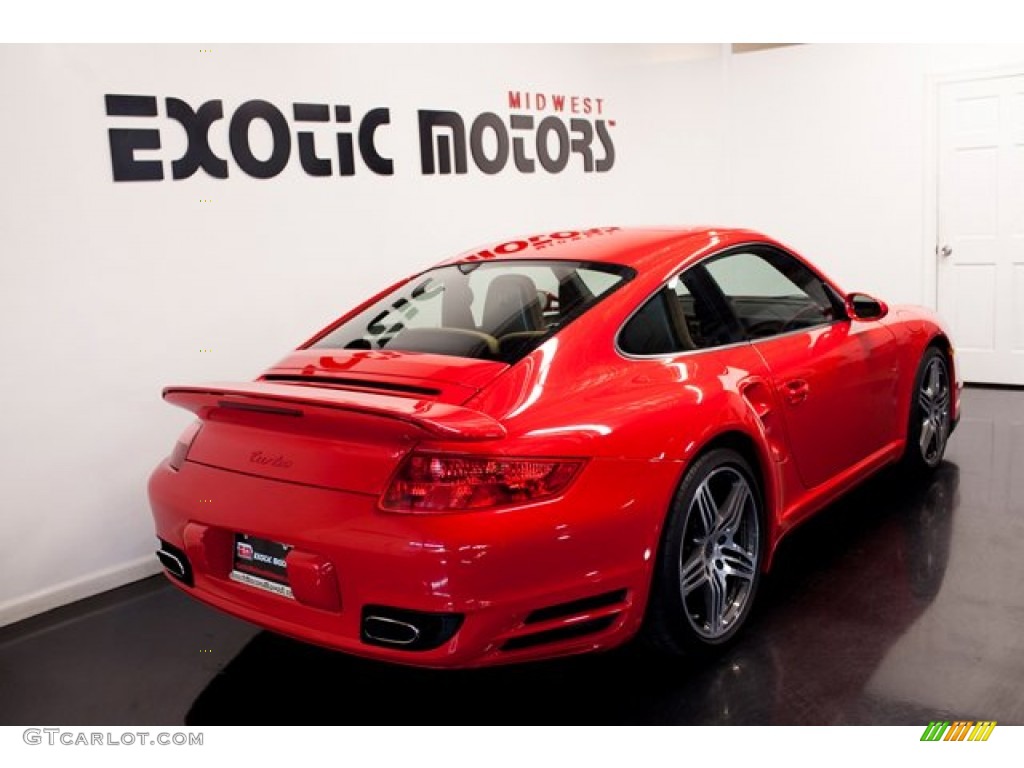 2008 911 Turbo Coupe - Guards Red / Black/Sand Beige photo #10