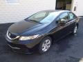 2013 Crystal Black Pearl Honda Civic LX Sedan  photo #7