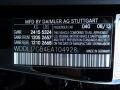  2014 CLS 63 AMG S Model Black Color Code 040