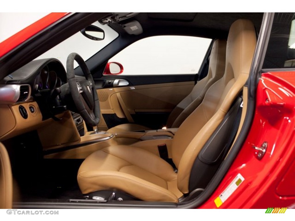 Black/Sand Beige Interior 2008 Porsche 911 Turbo Coupe Photo #87124728