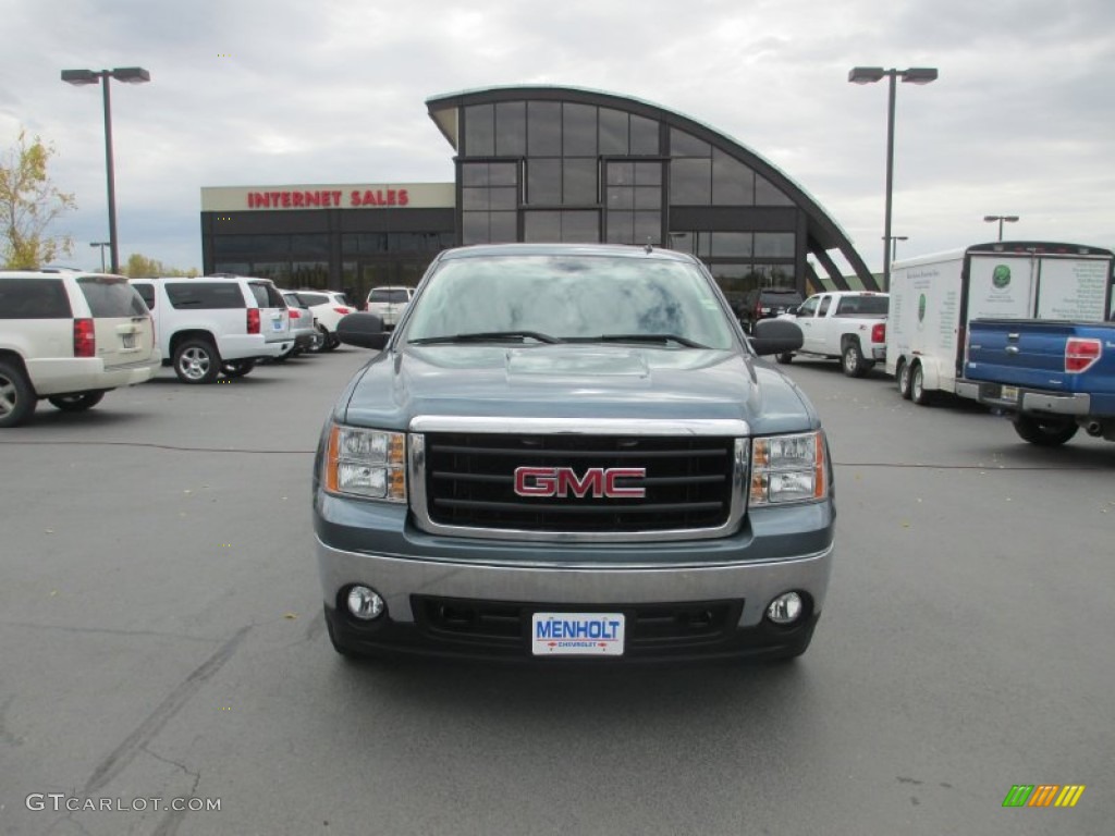 2008 Sierra 1500 SLE Extended Cab 4x4 - Stealth Gray Metallic / Ebony photo #8