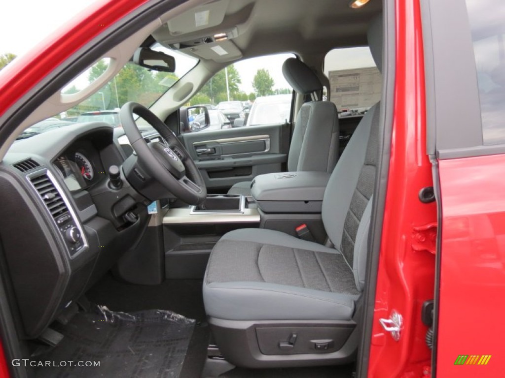 2014 1500 SLT Quad Cab - Flame Red / Black/Diesel Gray photo #7
