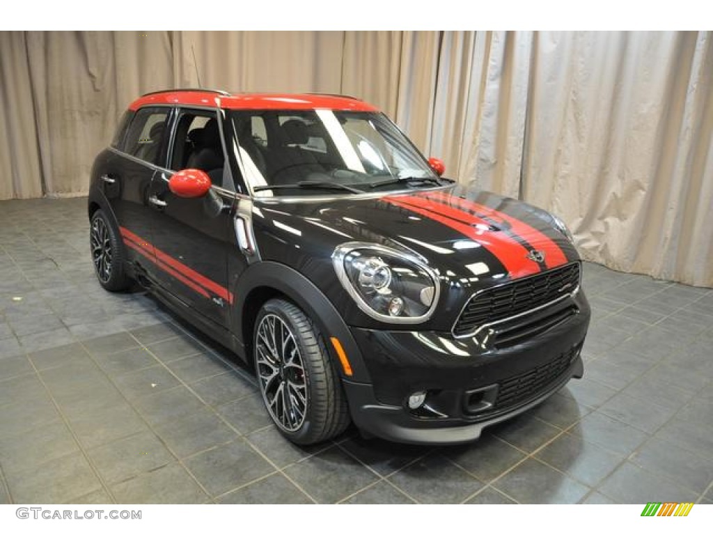 Absolute Black Metallic 2014 Mini Cooper John Cooper Works Countryman All4 AWD Exterior Photo #87125214