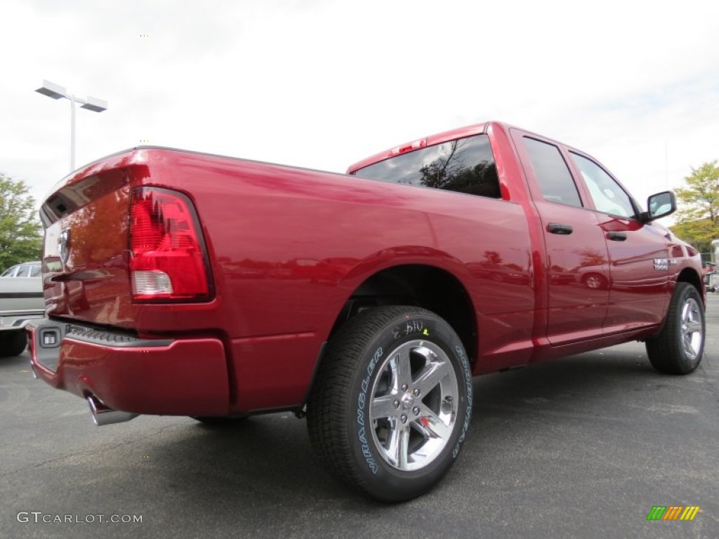 2014 1500 Express Quad Cab - Deep Cherry Red Crystal Pearl / Black/Diesel Gray photo #3