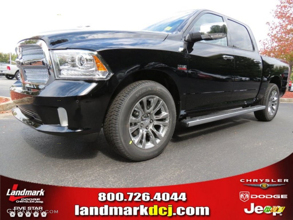 2014 1500 Laramie Limited Crew Cab - Black / Black photo #1