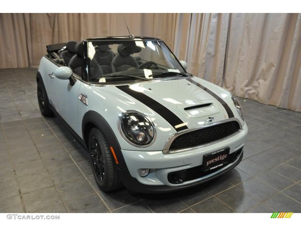 2014 Cooper S Convertible - Ice Blue / Carbon Black photo #4