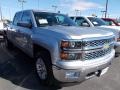 2014 Silver Ice Metallic Chevrolet Silverado 1500 LTZ Crew Cab 4x4  photo #1