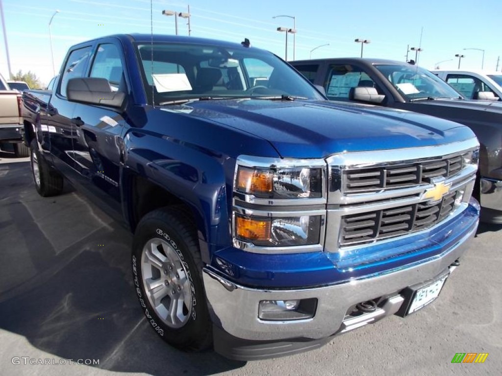 2014 Silverado 1500 LT Z71 Crew Cab 4x4 - Blue Topaz Metallic / Jet Black photo #1