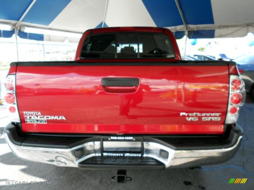 2007 Tacoma V6 SR5 PreRunner Double Cab - Impulse Red Pearl / Graphite Gray photo #4