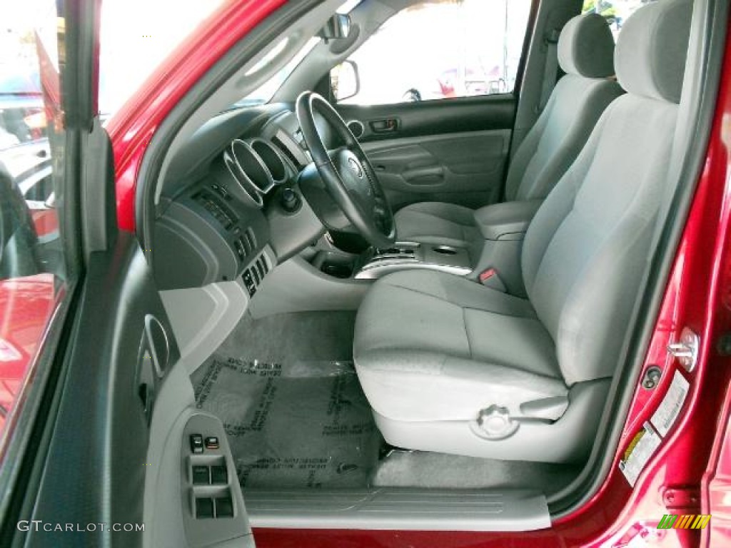 2007 Tacoma V6 SR5 PreRunner Double Cab - Impulse Red Pearl / Graphite Gray photo #8