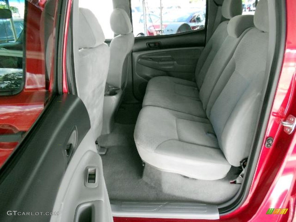 2007 Tacoma V6 SR5 PreRunner Double Cab - Impulse Red Pearl / Graphite Gray photo #9
