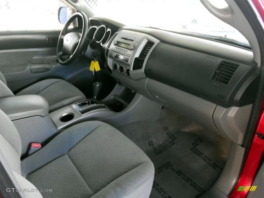2007 Tacoma V6 SR5 PreRunner Double Cab - Impulse Red Pearl / Graphite Gray photo #14