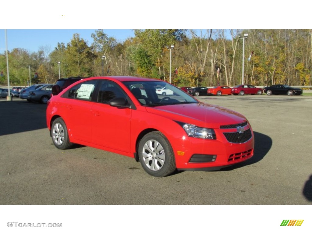 2014 Cruze LS - Red Hot / Jet Black/Medium Titanium photo #8