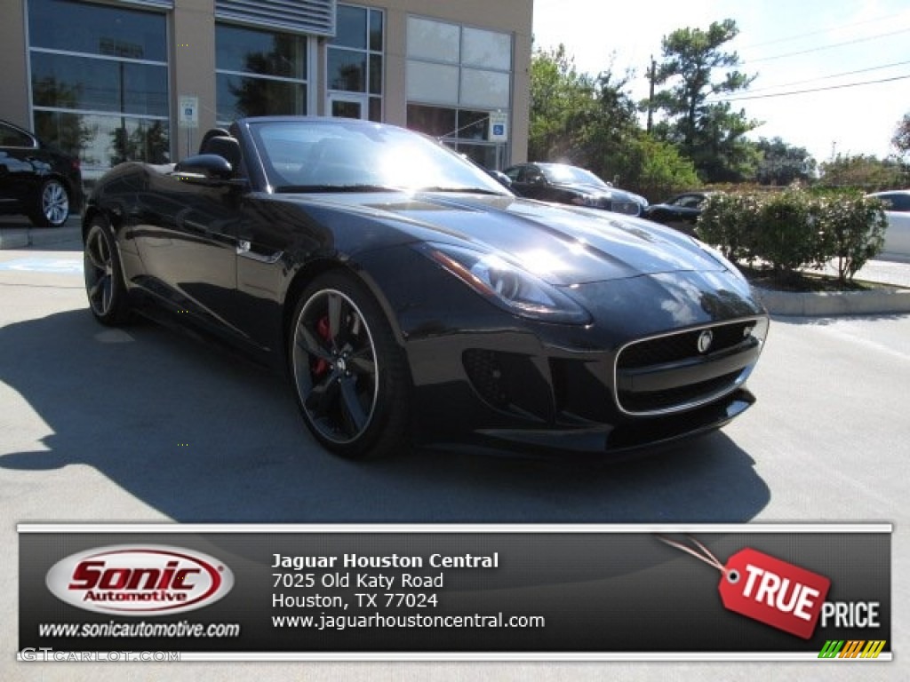 2014 F-TYPE V8 S - Ultimate Black Metallic / Jet photo #1
