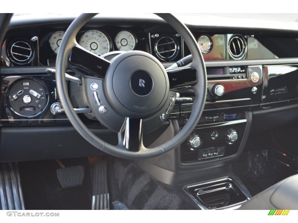 2010 Rolls-Royce Phantom Drophead Coupe Black Steering Wheel Photo #87135132
