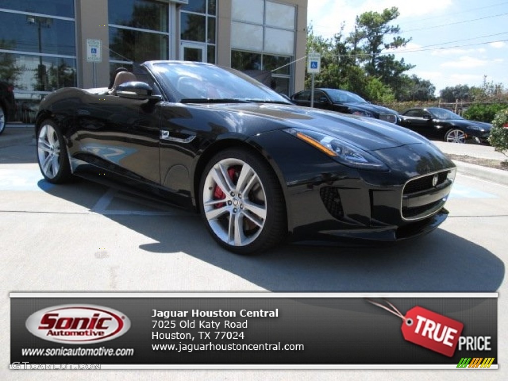 2014 F-TYPE V8 S - Ultimate Black Metallic / Camel photo #1